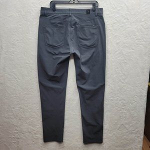 Vuori Meta Pants Mens 34 Gray 5-pocket Stretch